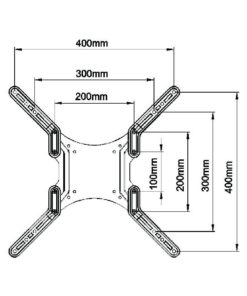 SADAPTOR6 TV Mounting VESA Expansion Arms 200x200mm out to 400x400mm Measurements