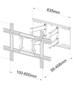 SCL06 Medium to Large TV Slimline Dual Arm Cantilever Bracket Measurements
