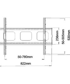 SFSS03 Medium Sized TV Slimline Bracket Measurements