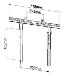 SSWB102B Adjustable Soundbar Bracket Measurements