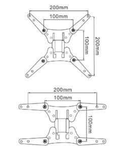 SADAPTOR1 100mm VESA Extension Fingers Measurements