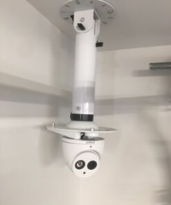 Security camera attached to a SureMount ceiling projector mount
