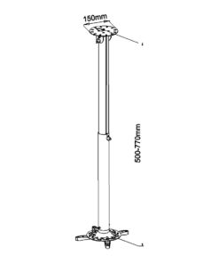 SPM03 500mm-770mm Projector Mount Measurements