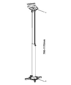 SPM04 700mm-1170mm Projector Mount Measurements