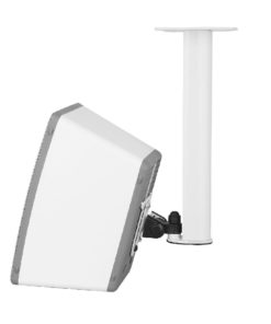 SSCL03W SONOS Play3 Ceiling Mount With Speaker Attached Side Portrait View White