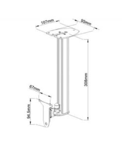 SSCL03 SONOS Play3 Ceiling Bracket Measurements
