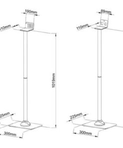 SSFL03 SONOS Play3 Floor Stand Measurements