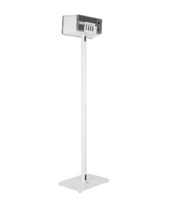 SSFL03W SONOS Play3 Floor Stand White in Landscape Rear Angled View