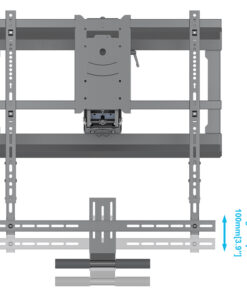SMF600 Above FIreplace TV Mount Soundbar Rail Height Adjustment