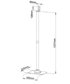 SSFLONE SONOS ONE Floor Stand Measurements
