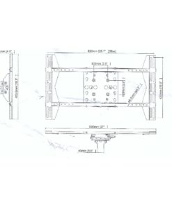 SMCM300D Medium to Large TV Ceiling Bracket Measurements