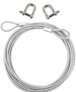 SSS01M 2mm Wire Rope Security Cable Includes D Shackles