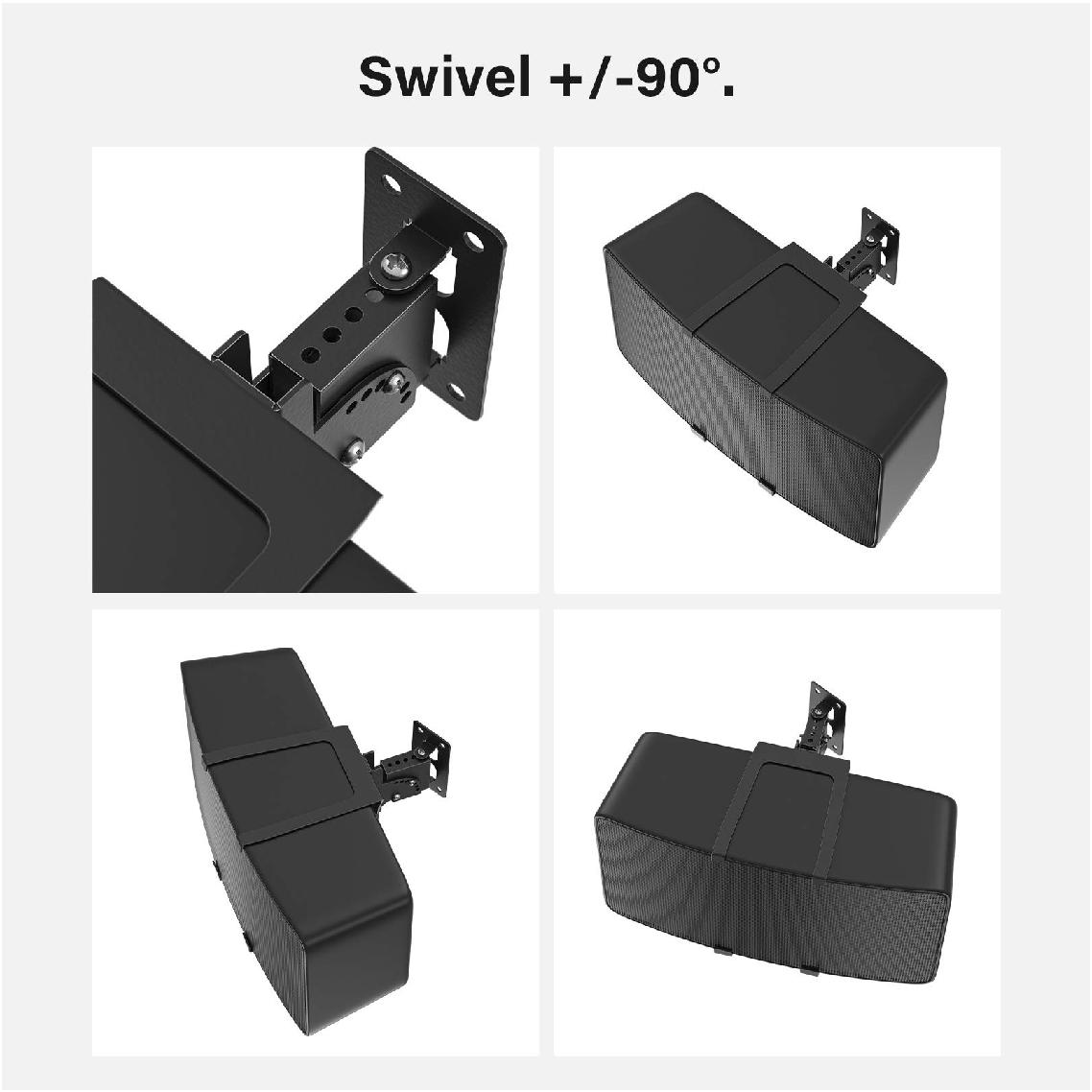 SSWL05B SONOS Play 5 Wall Bracket Black Swivel Features