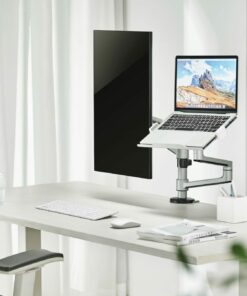 LDT72-C024ML Dual Arm Monitor and Laptop Mount Office View 3
