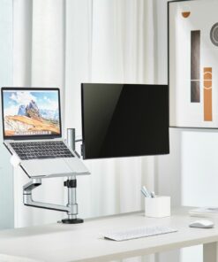 LDT72-C024ML Dual Arm Monitor and Laptop Mount Office View 4
