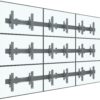 SVW3X3-P400 Video Wall 3x3 with 400mm popout mounts screens superimposed