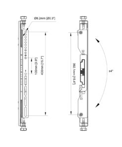 SARADJFIX400 Video Wall Adjustable Fixed Arm Measurements