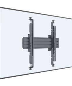 SARADJFIX400 Video Wall Aluminium Rail With Adjustable Fixed Arms and Screen In Landscape Superimposed