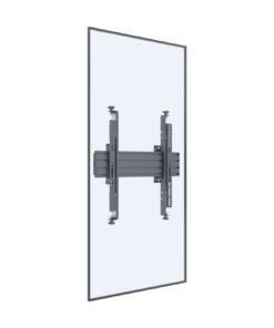 SARADJFIX400 Video Wall Aluminium Rail With Adjustable Fixed Arms and Screen In Portrait Superimposed