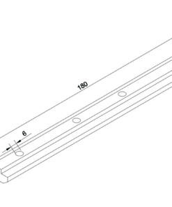 SAREXTBAR Aluminium Rail Extn Bar Measurements