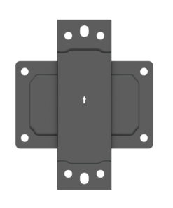 SARWALLBKT Aluminium Rail Wall Bracket Front View