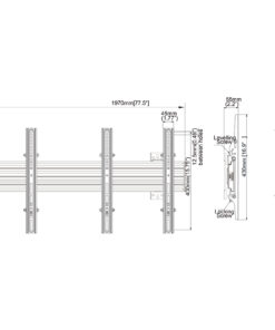 SVW2x1-T400 Tilt Video Wall Measurements