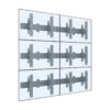 Video Wall 2x3 Popout Mounts with TVs superimposed