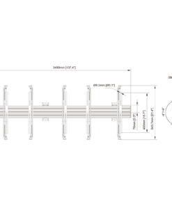 SVW3x1-FA400 Video Wall Measurements