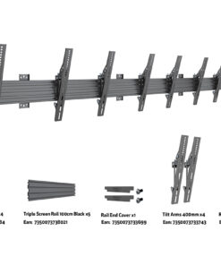 SVW4x1-T400 Video Wall 4x1 Tilt Mount Menu Board Kit