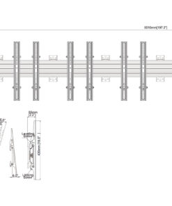 SVW4x1-T400 Tilt Video Wall Measurements