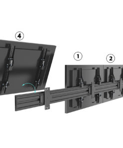 SVW4x1-T400 Tilt Video Wall Screen Installation Order