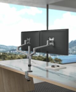 LDT72-C024 17-32" Premium Dual Screen Monitor Mount Rear View