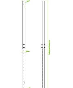 SMCM300L-EXT1500 Ceiling extension pole measurements
