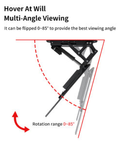 SMFDC50 Motorised fold down TV ceiling mount stop at any angle between 0-85 degrees