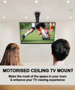 SMFDC50 Motorised fold down TV ceiling mount with remote. Improved Viewing Angle