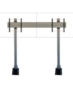 SFFSTD1500-2x1 SureMount 40-65inDual Floor Fixed TV Stand