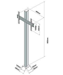 SVWFF1x1-F400 Floor Fixed TV Stand Measurements