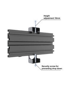 SARFIX100 Video Wall Monitor Mount on Aluminium Rail Height Adjustment