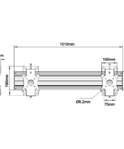 SVWM2x1-F100 2x1 Monitor Wall Fixed Mounts Measurements