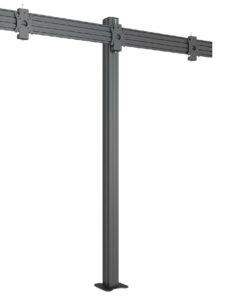 SVWMFF3x1-F100 3x1 Floor Fixed Monitor Mount with Fixed Screen Arms