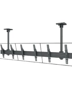 SMCM3x1-T400 3x1 ceiling tilt TV mount screens superimposed 2