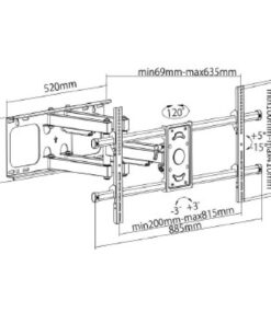 SLPA49-686 Full Motion Dual Arm TV Bracket
