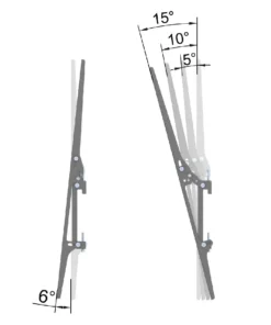 SureMount SARTILT600 600mm Tilting Video Wall Arm Tilt Angles