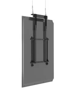 SCW300 Ceiling Hung TV Mount with screen superimposed rear view